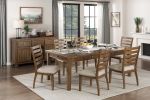 Cherry Finish Traditional Style Dining Table with 6x Drawers Wooden Dining Room Furniture